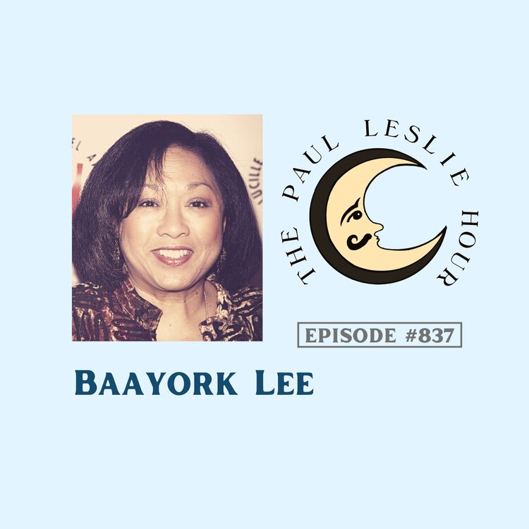 Photo of Baayork Lee on a light blue background.