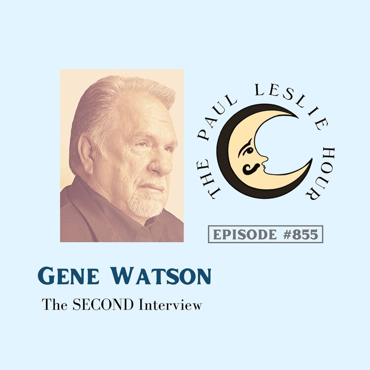 Country singer Gene Watson is shown on a light blue background.