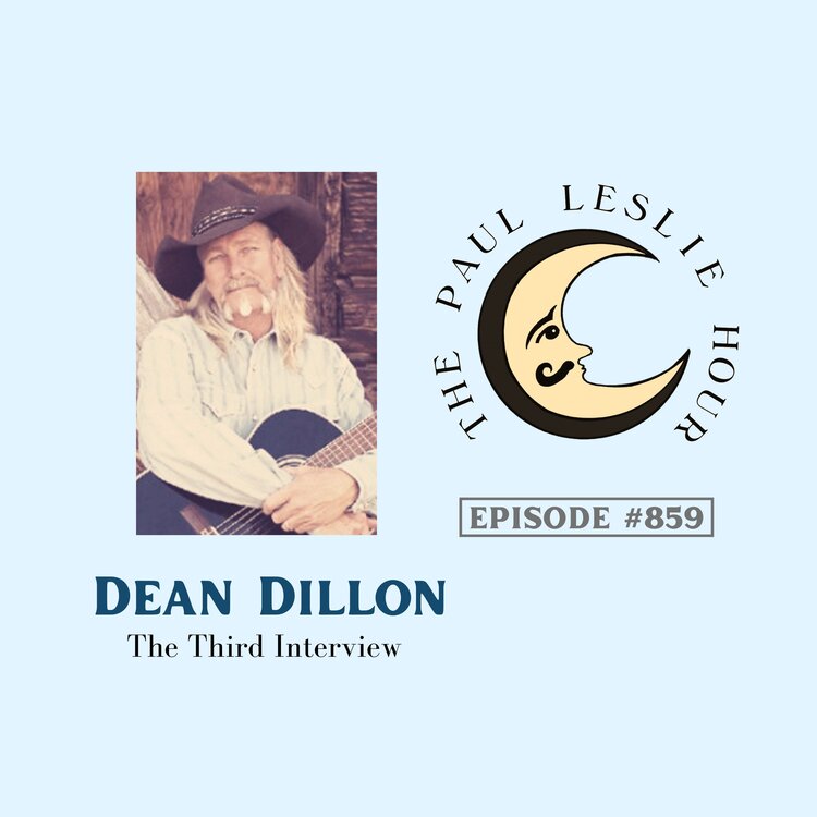 Songwriter Dean Dillon is shown on a light blue background.