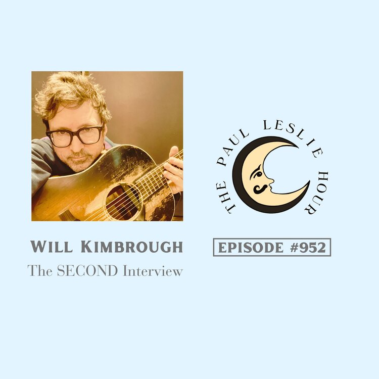 Singer-songwriter, multi-instrumentalist Will Kimbrough is shown on a light blue background.