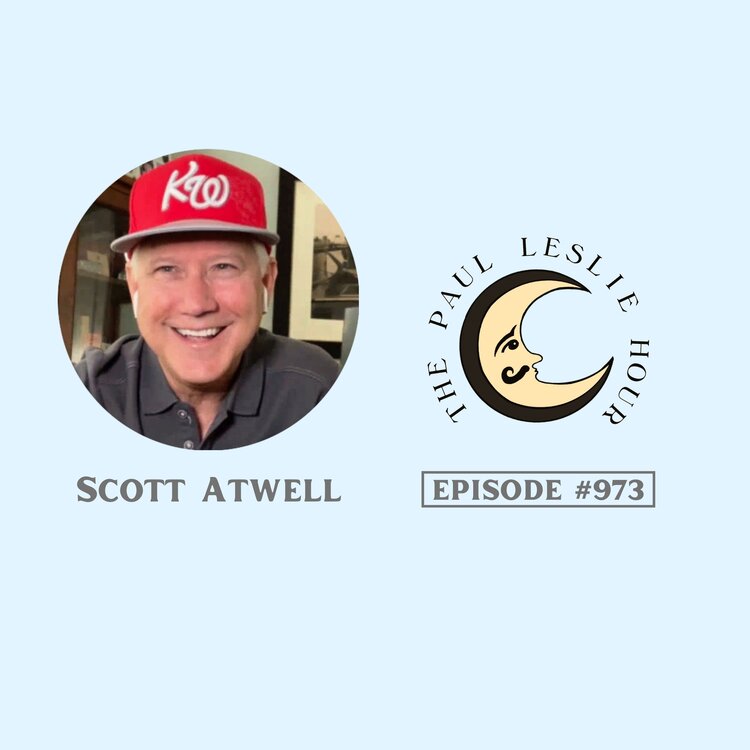 Scott Atwell author of Buffett Backstories is shown on a light blue background.