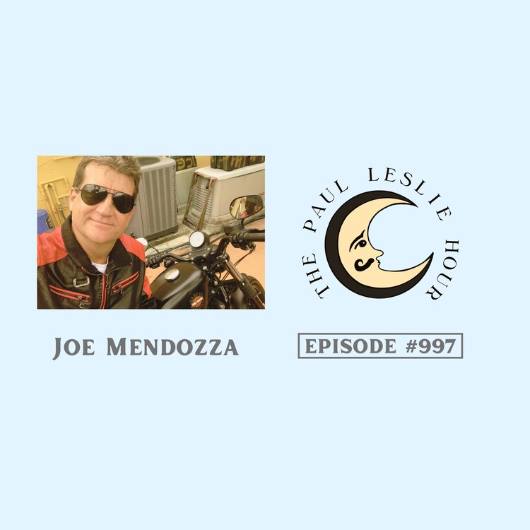Joe Mendozza is shown on a light blue background.
