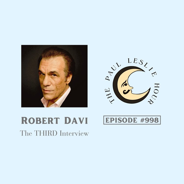 Actor and singer Robert Davi is shown on a light blue background.
