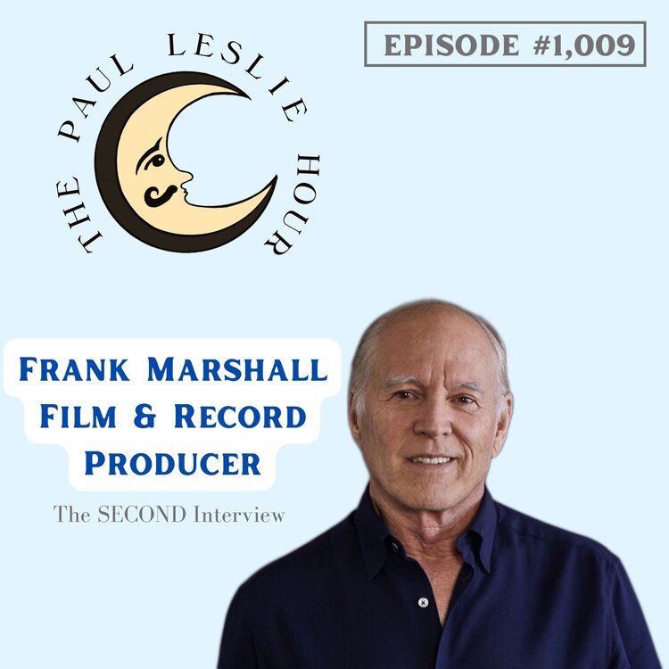 Film producer Frank Marshall is shown on a light blue background.