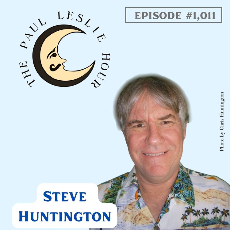 Radio personality Steve Huntington of Radio Margaritaville fame is shown on a light blue background.